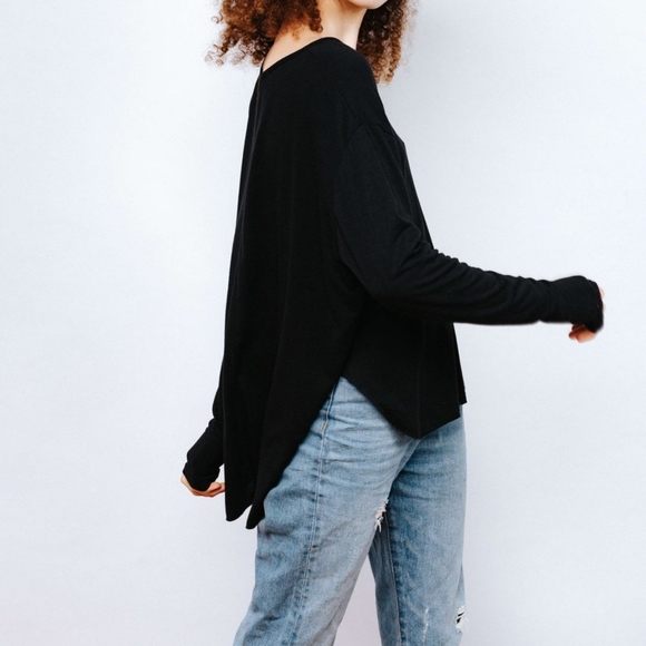 free label Tops - Free Label Black Duggan Long Sleeve